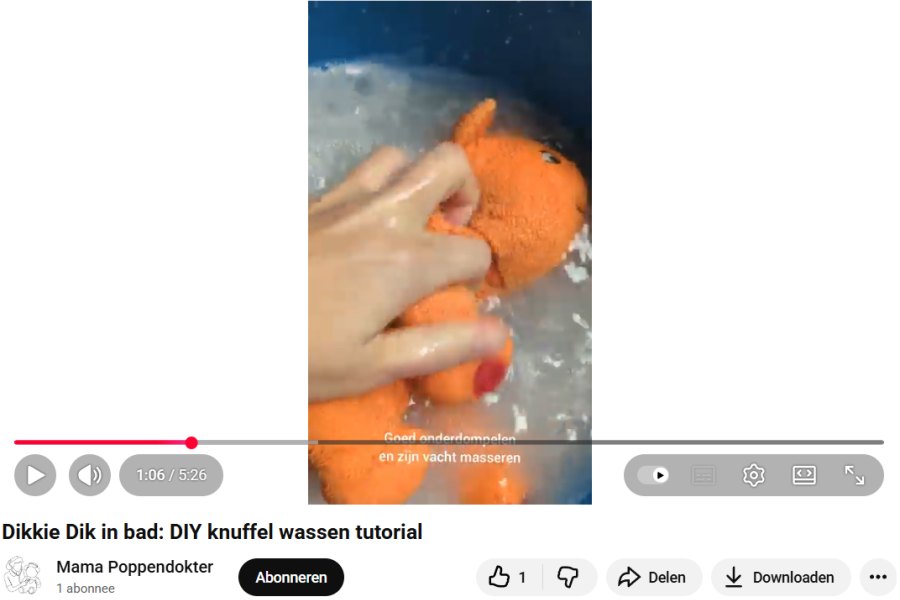 DIY knuffel wassen